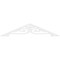 Ekena Millwork Pitch Finley Architectural Grade PVC Gable Pediment, 48"W x 10"H x 1"P (5/12) GPP048X010X100FIN - alternate 2